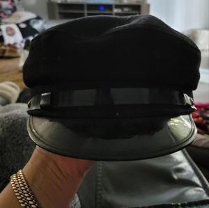 EUC BLACK AUTHENTIC VINTAGE GREEK FISHERMAN'S CAP HAT